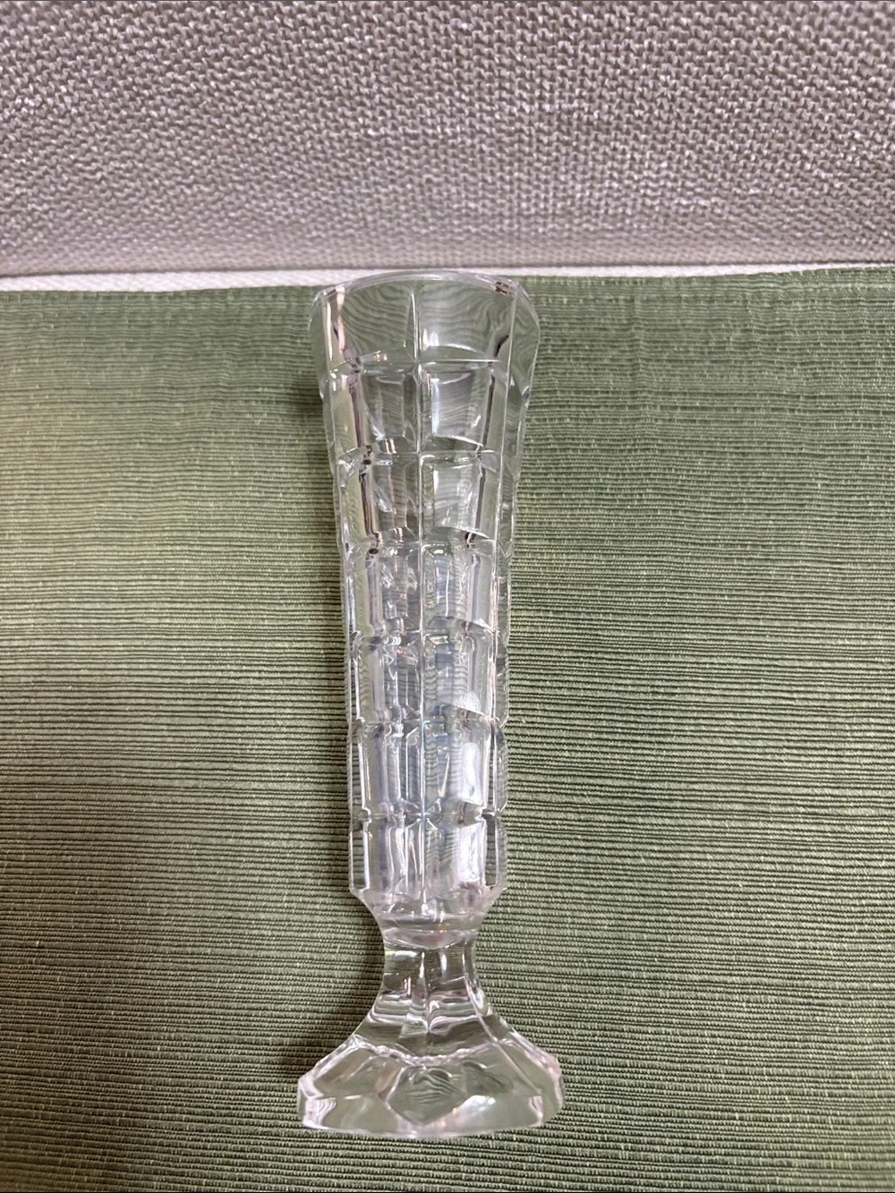 Clear Textured Glass Bud Vase - Classic Clear